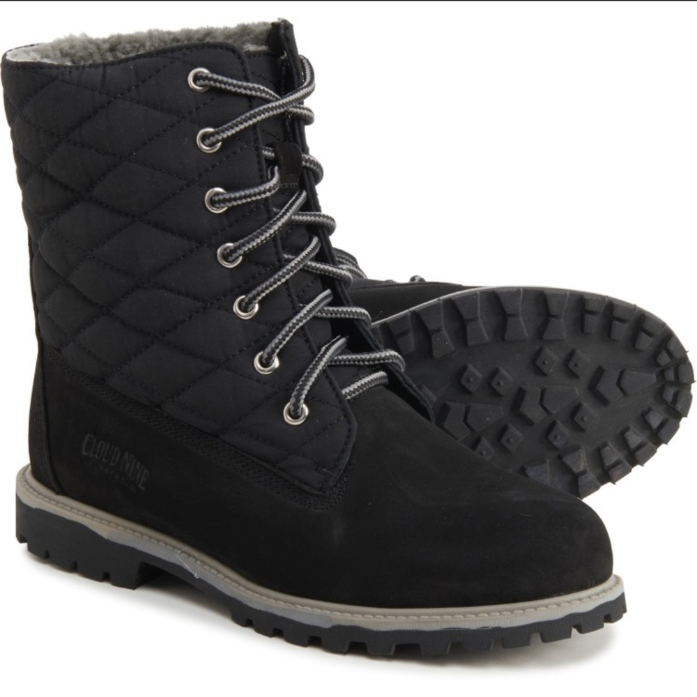 Cloud Nine Jo-Jo Lace-Up Winter Suede leather Sheepskin Boots